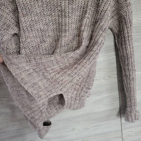 Express Mock Neck Distressed Wool Blend Sweater SZ M NWT - Picture 5 of 7